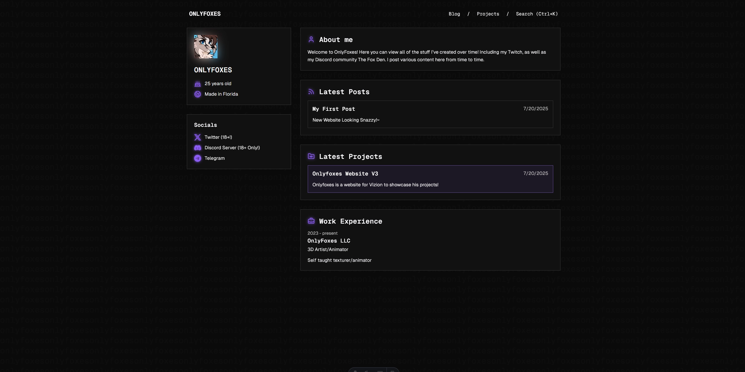 Onlyfoxes Website V3