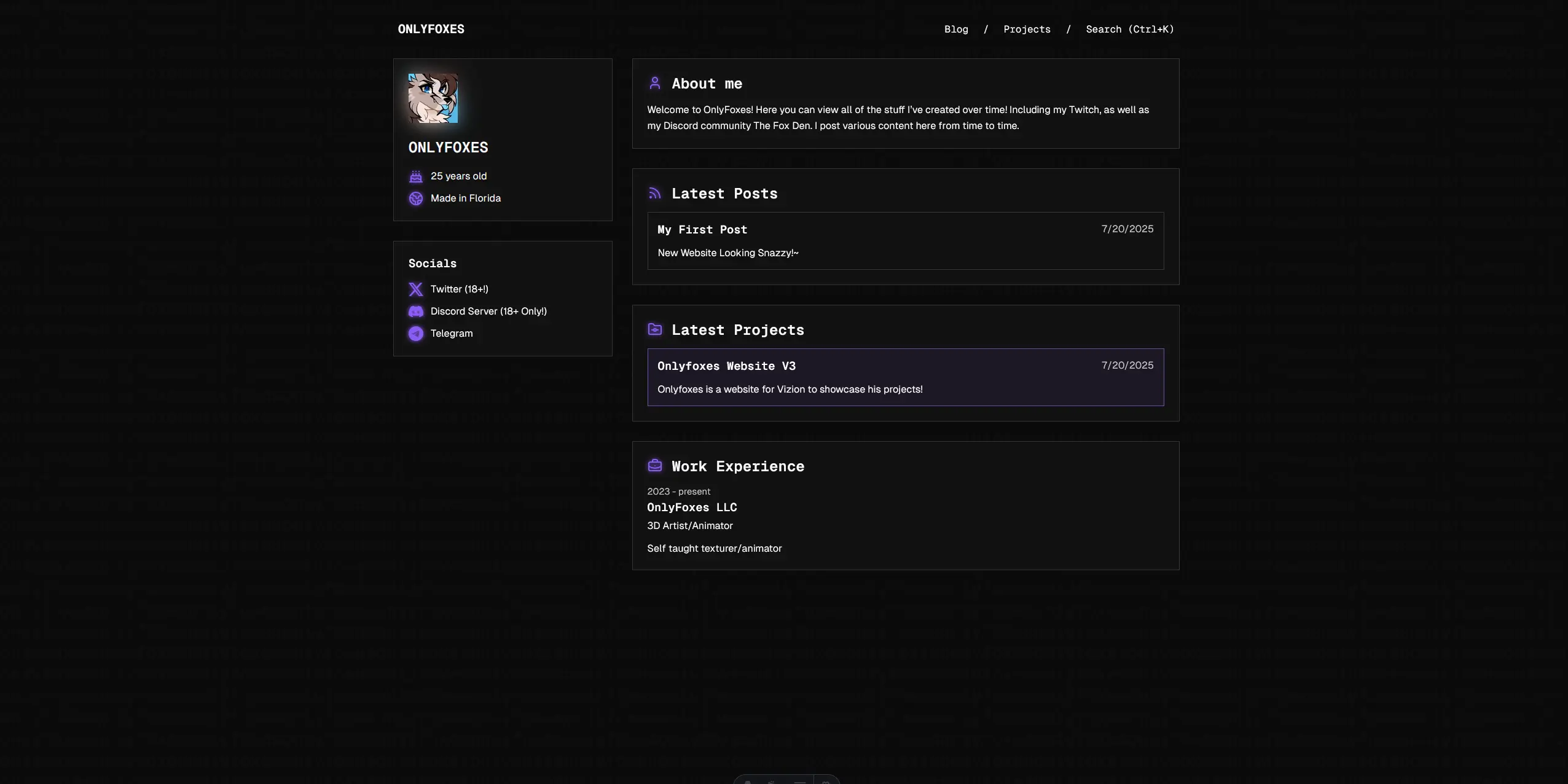 Onlyfoxes Website V3